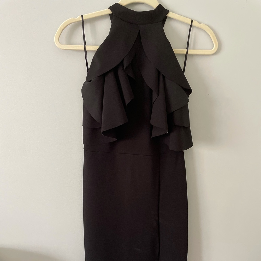 Black midi dress